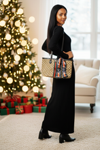 Load image into Gallery viewer, Large size tan shoulder bag
