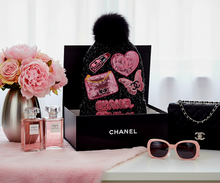 Load image into Gallery viewer, Blk and pink glam tobbagan
