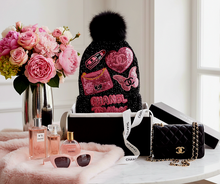 Load image into Gallery viewer, Blk and pink glam tobbagan
