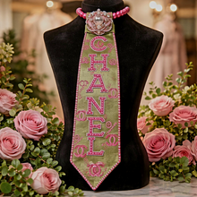 Load image into Gallery viewer, Pink &amp; Green Diva Tie
