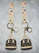 Load image into Gallery viewer, Brown purse keychain
