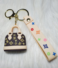 Load image into Gallery viewer, Brown purse keychain
