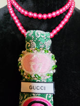 Load image into Gallery viewer, Diva Tie - pink and green

