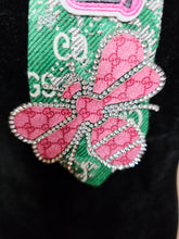 Load image into Gallery viewer, Diva Tie - pink and green
