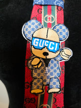 Load image into Gallery viewer, Diva Tie- red and denim
