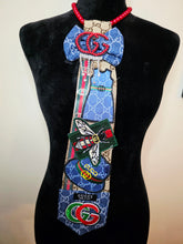 Load image into Gallery viewer, Diva Tie- Denim and tan
