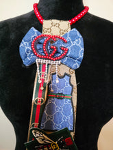 Load image into Gallery viewer, Diva Tie- Denim and tan
