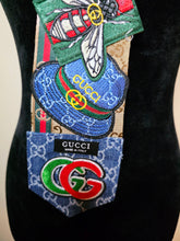 Load image into Gallery viewer, Diva Tie- Denim and tan

