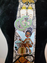 Load image into Gallery viewer, Diva Tie - Tan and Teal
