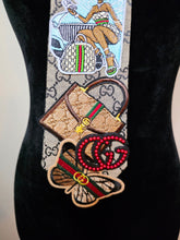 Load image into Gallery viewer, Diva Tie - Tan and Teal
