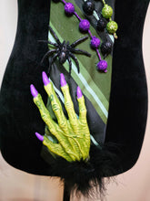 Load image into Gallery viewer, Green Halloween diva tie
