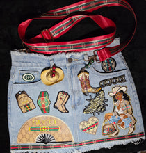 Load image into Gallery viewer, Boots on the ground denim junk bag
