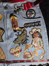 Load image into Gallery viewer, Boots on the ground denim junk bag
