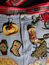 Load image into Gallery viewer, Boots on the ground denim junk bag
