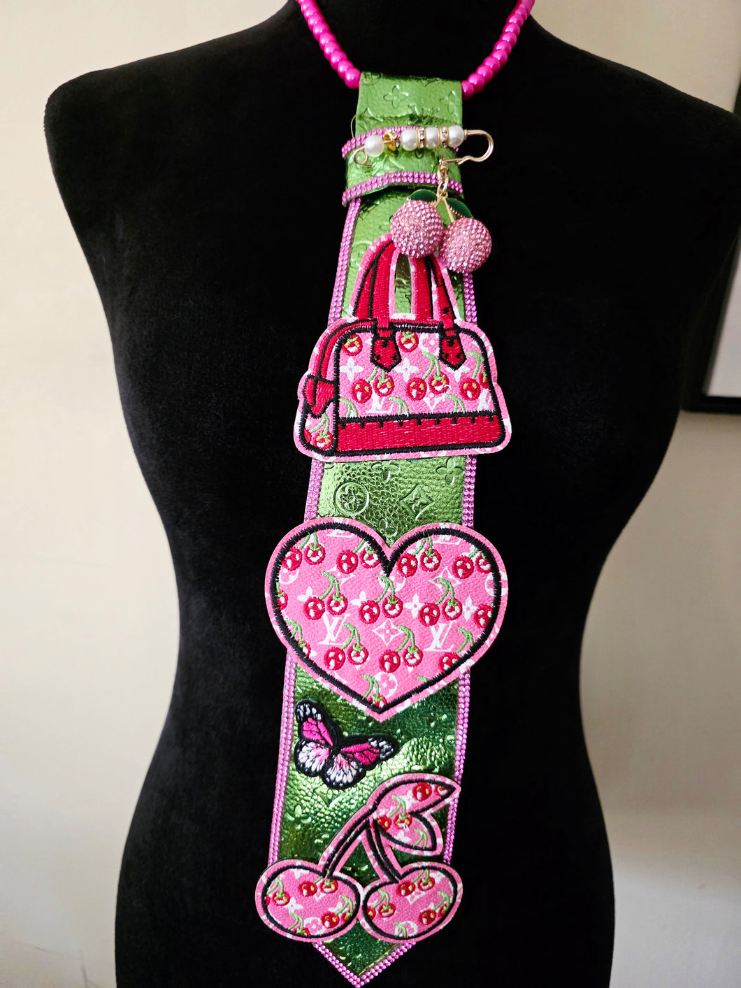 Pink & Green Diva Tie