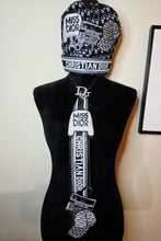 Load image into Gallery viewer, White &amp; Black diva tie
