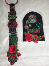Load image into Gallery viewer, Blk, red &amp; green beanie
