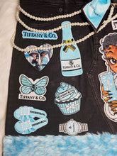 Load image into Gallery viewer, Teal denim junk bag
