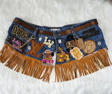 Load image into Gallery viewer, Denim Fringe Belt
