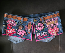 Load image into Gallery viewer, Custom denim belt for Cherri
