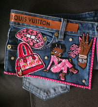 Load image into Gallery viewer, Custom denim belt for Cherri
