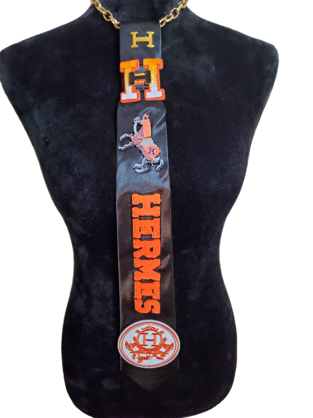 Diva Tie - black & orange