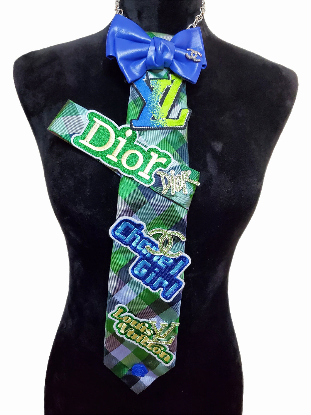 Diva Tie - blue and green