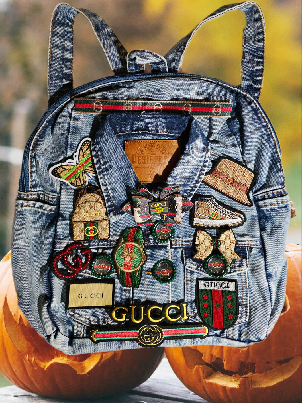 Denim backpack