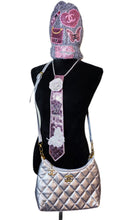 Load image into Gallery viewer, Silver and pink beanie

