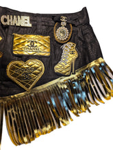 Load image into Gallery viewer, Blk and gold belt
