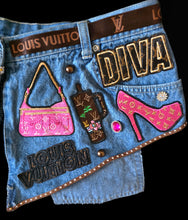Load image into Gallery viewer, Denim and pink junk belt
