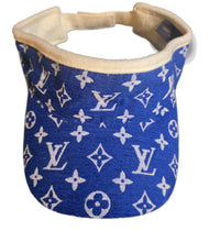 Load image into Gallery viewer, Blue &amp; white tie and visor
