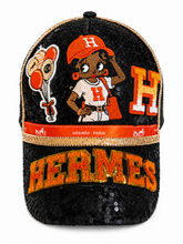 Load image into Gallery viewer, Orange and black hat
