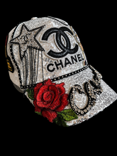Load image into Gallery viewer, Silver and white hat
