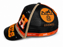 Load image into Gallery viewer, Orange and black hat
