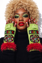 Load image into Gallery viewer, Lime gloves and beanie
