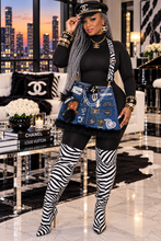 Load image into Gallery viewer, Denim and fur bag

