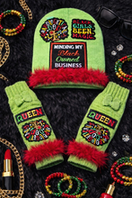 Load image into Gallery viewer, Lime gloves and beanie
