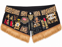 Load image into Gallery viewer, Leopard print denim belt
