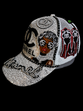 Load image into Gallery viewer, Silver and white hat
