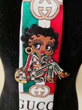 Load image into Gallery viewer, Red, green &amp; white diva tie
