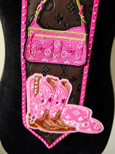 Load image into Gallery viewer, Pink &amp; Brown Diva tie
