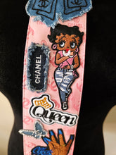 Load image into Gallery viewer, Pink &amp; Denim diva tie
