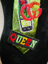 Load image into Gallery viewer, Metallic green diva tie
