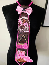 Load image into Gallery viewer, Pink &amp; Brown Diva tie
