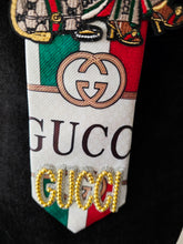 Load image into Gallery viewer, Red, green &amp; white diva tie
