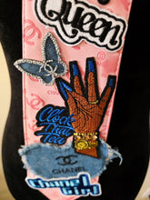 Load image into Gallery viewer, Pink &amp; Denim diva tie
